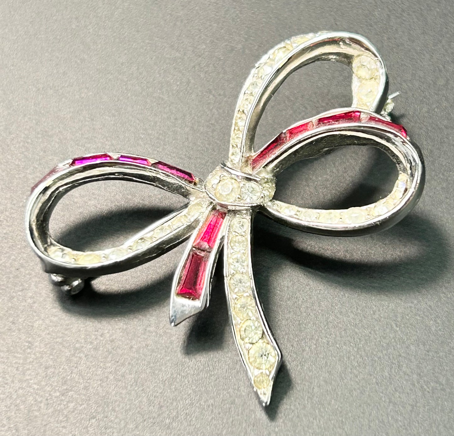 Boucher Rhinestone Bow Brooch