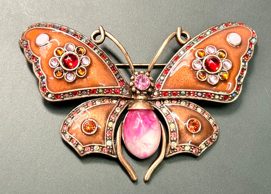 Joan Rivers Butterfly Brooch