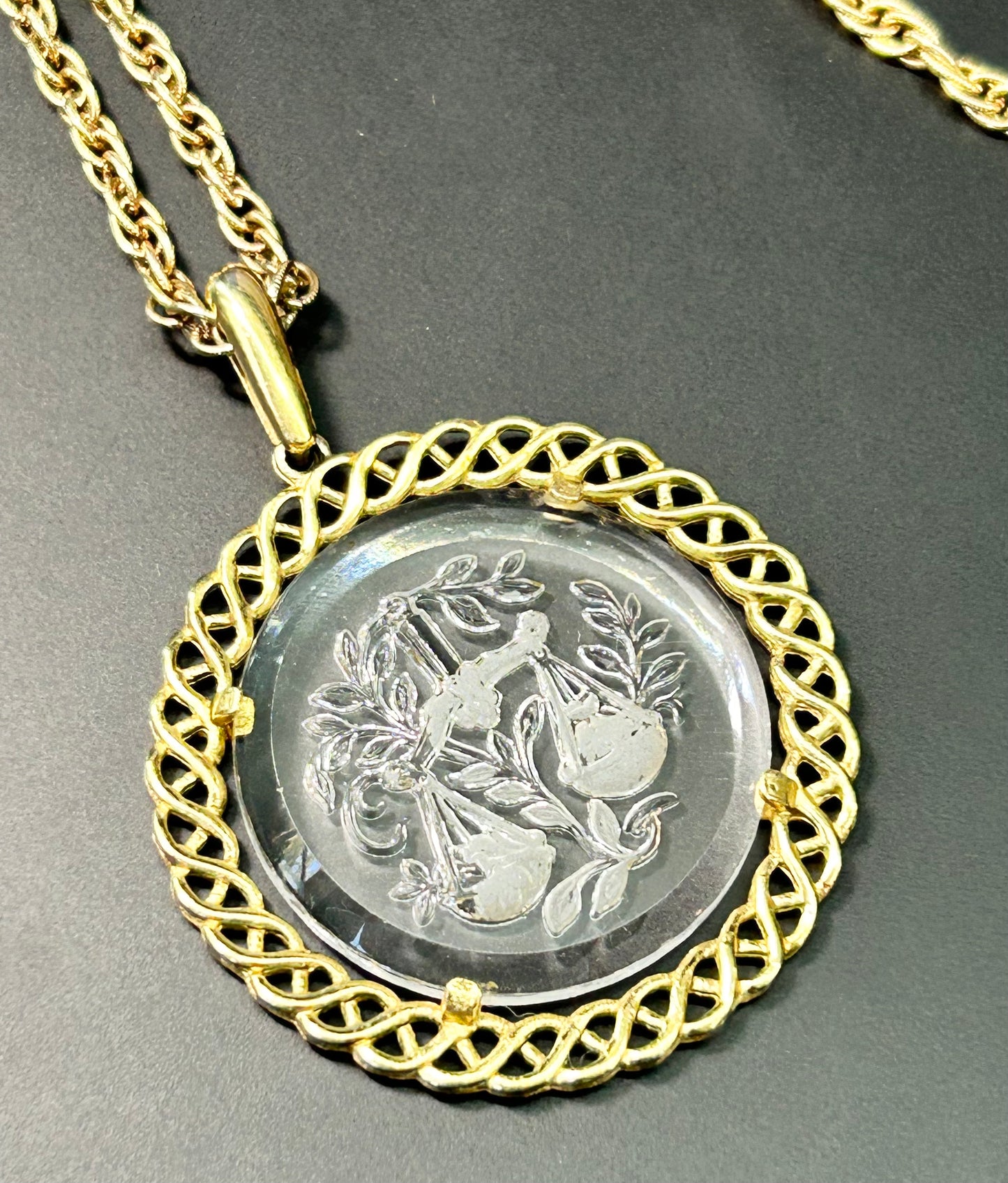 Trifari Libra Astrology Necklace