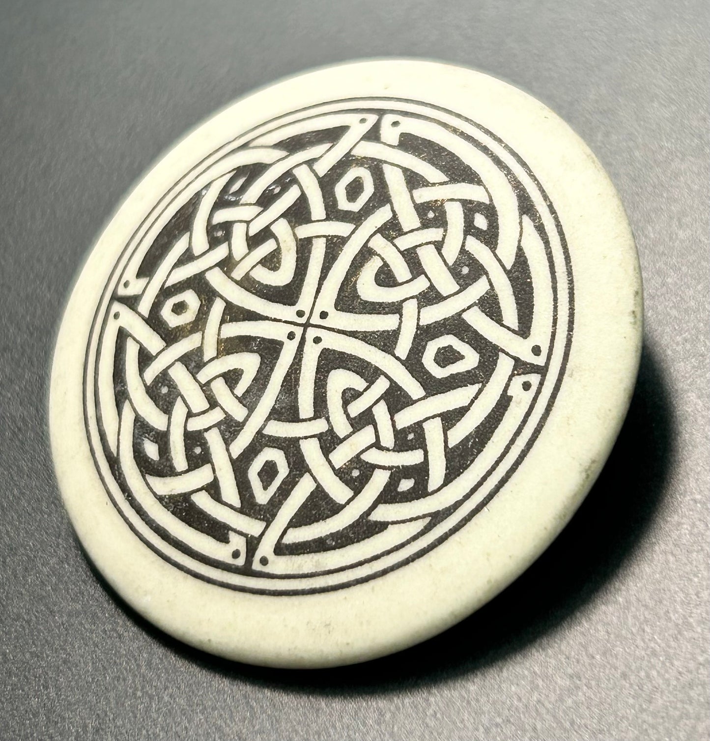 Porcelain Celtic Knot Brooch