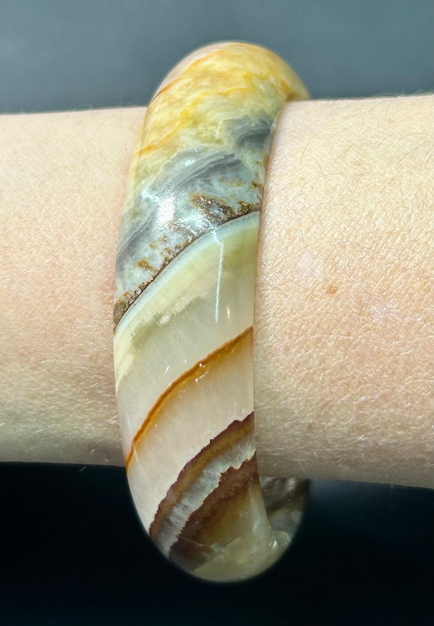 Agate Bangle Bracelet