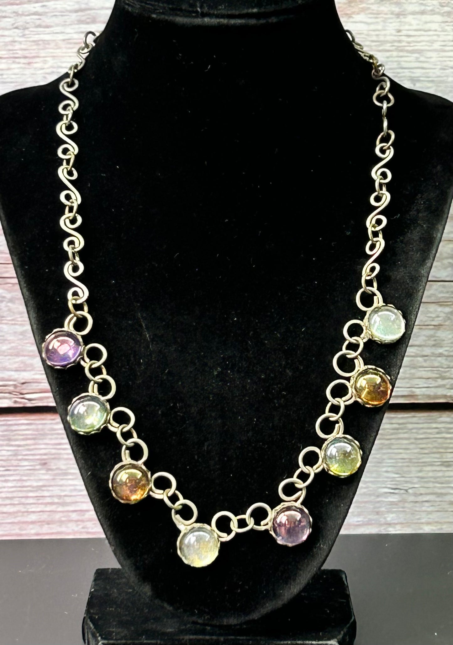 Glass Cabochon Necklace