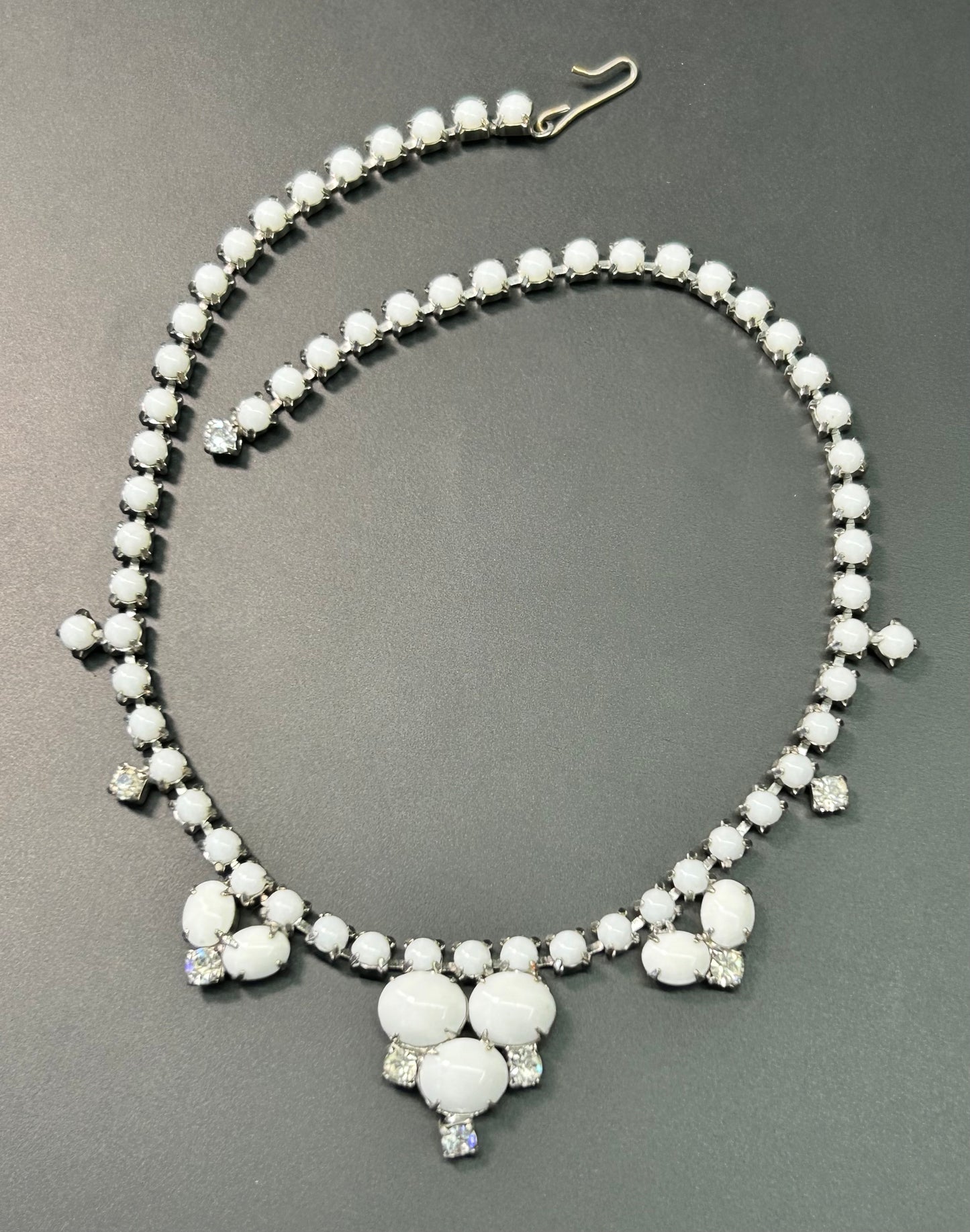 Vintage Milk Glass Necklace