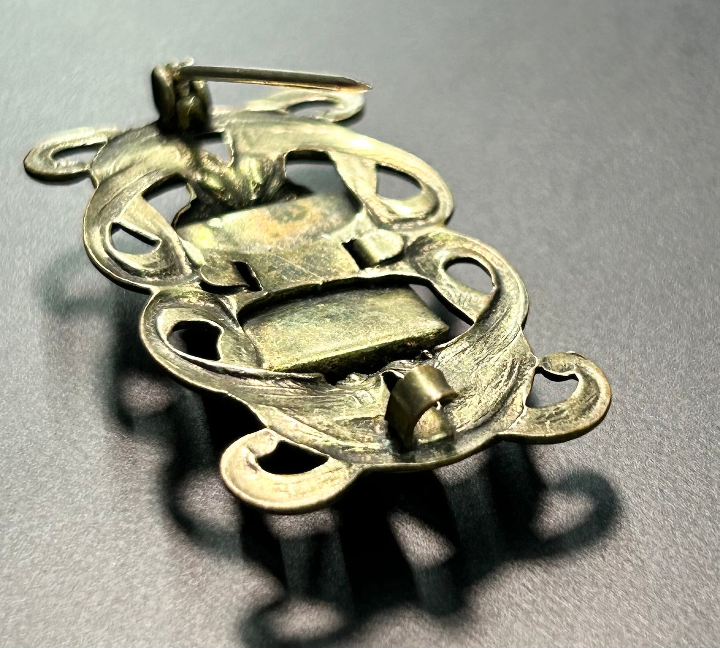 Antique Art Nouveau Floral Brooch