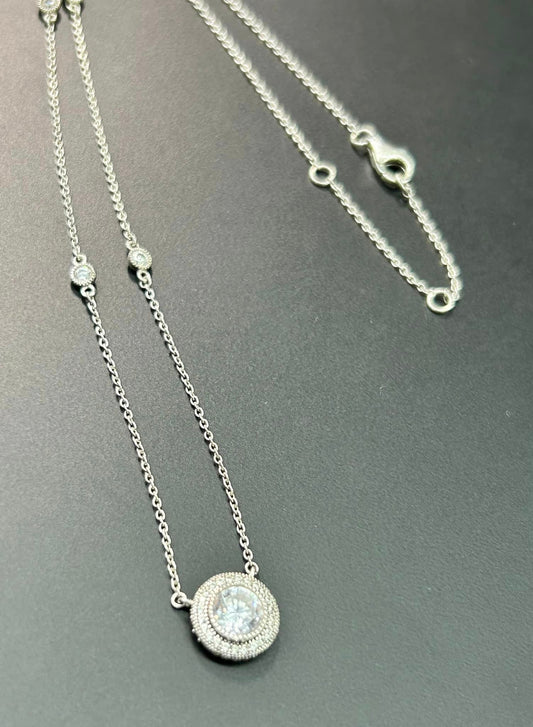 Sterling Silver CZ Necklace