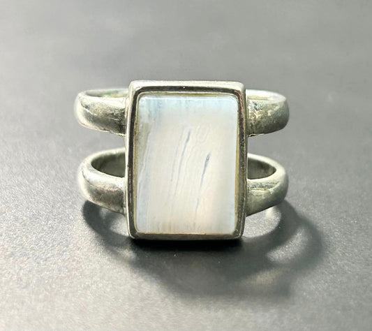 Sterling Silver Lace Agate Ring