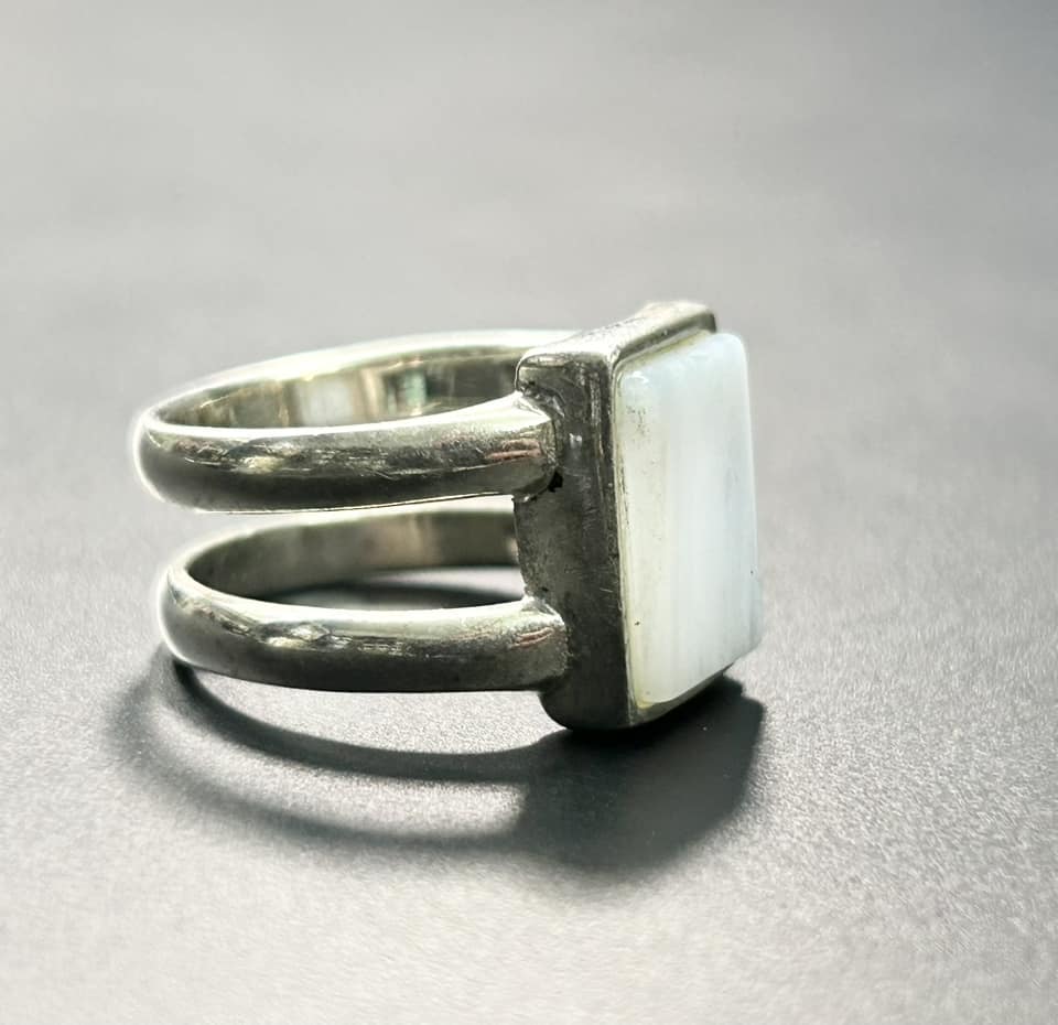 Sterling Silver Lace Agate Ring