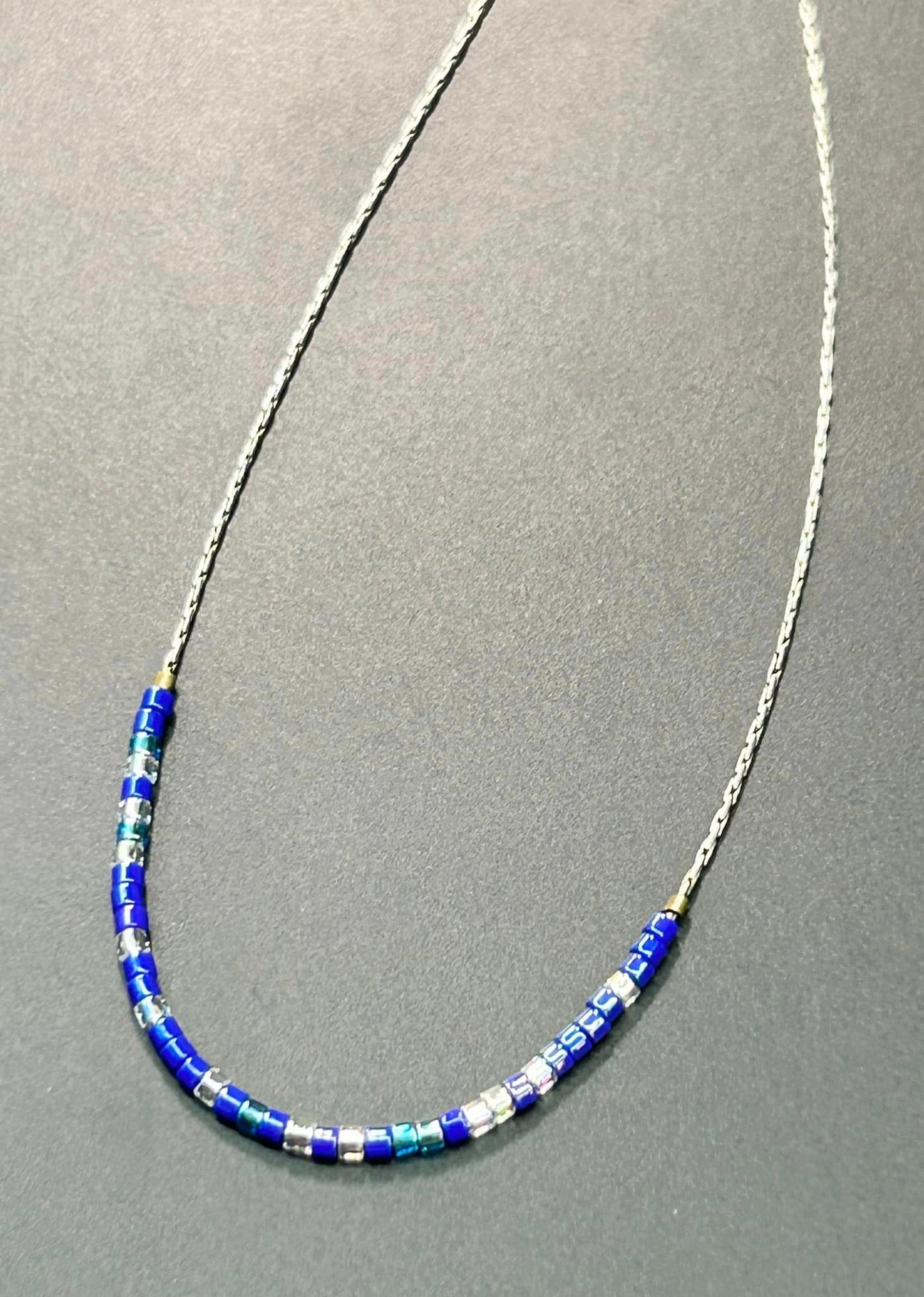 Sterling Silver Seed Bead Necklace