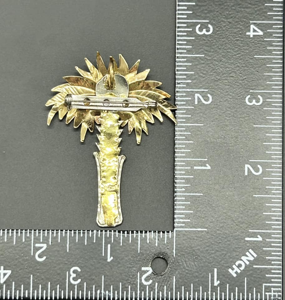 Palm Tree Brooch or Pendant