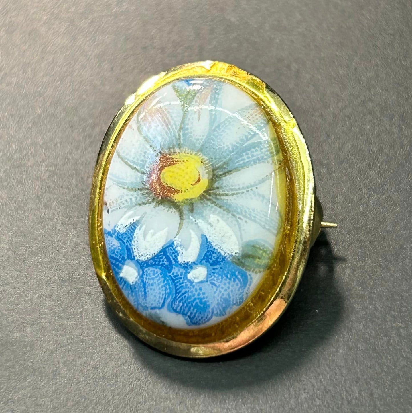 Painted Flower Brooch