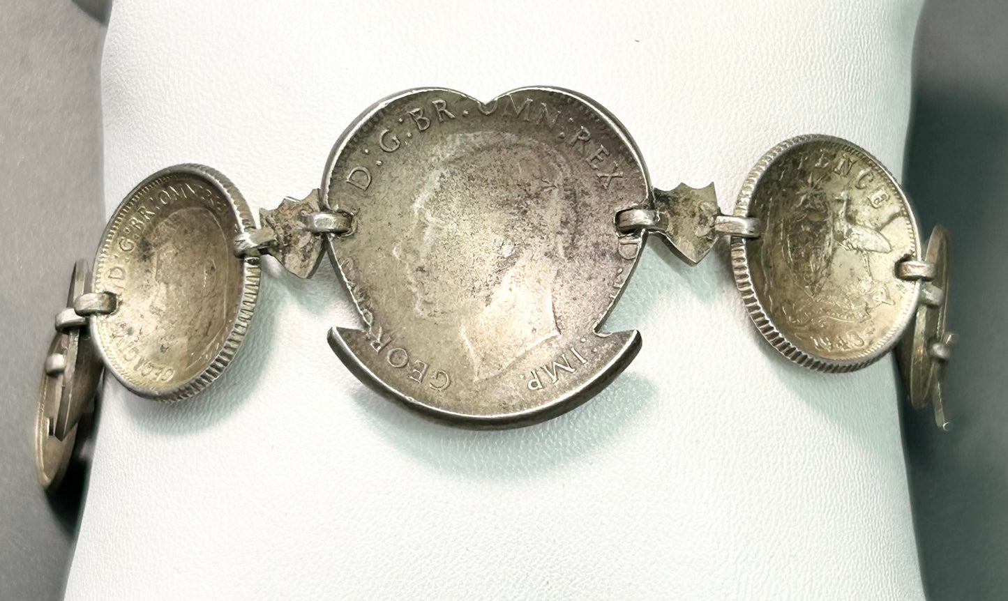 Vintage Australian Engraved Coin Bracelet