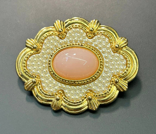 Faux Pearl Brooch