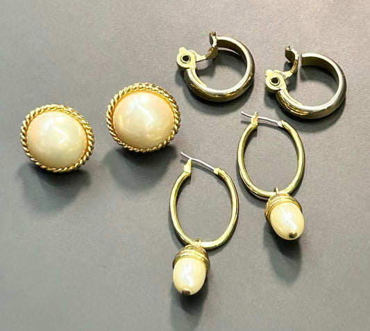 3 Pairs of Fashion Earrings