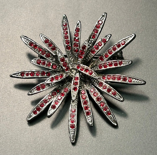 Rhinestone Starburst Brooch