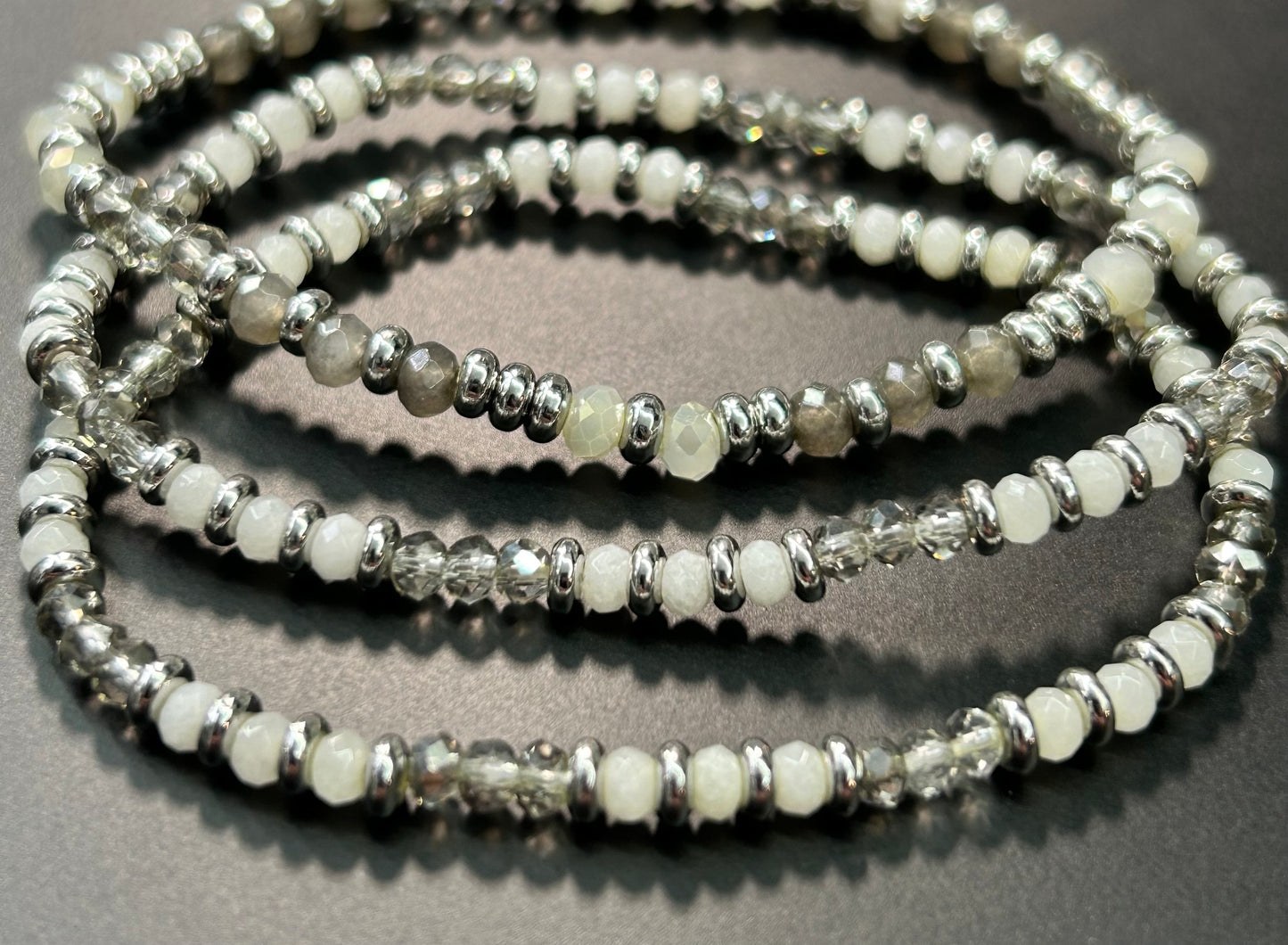 3 Glass Stretch Bracelets