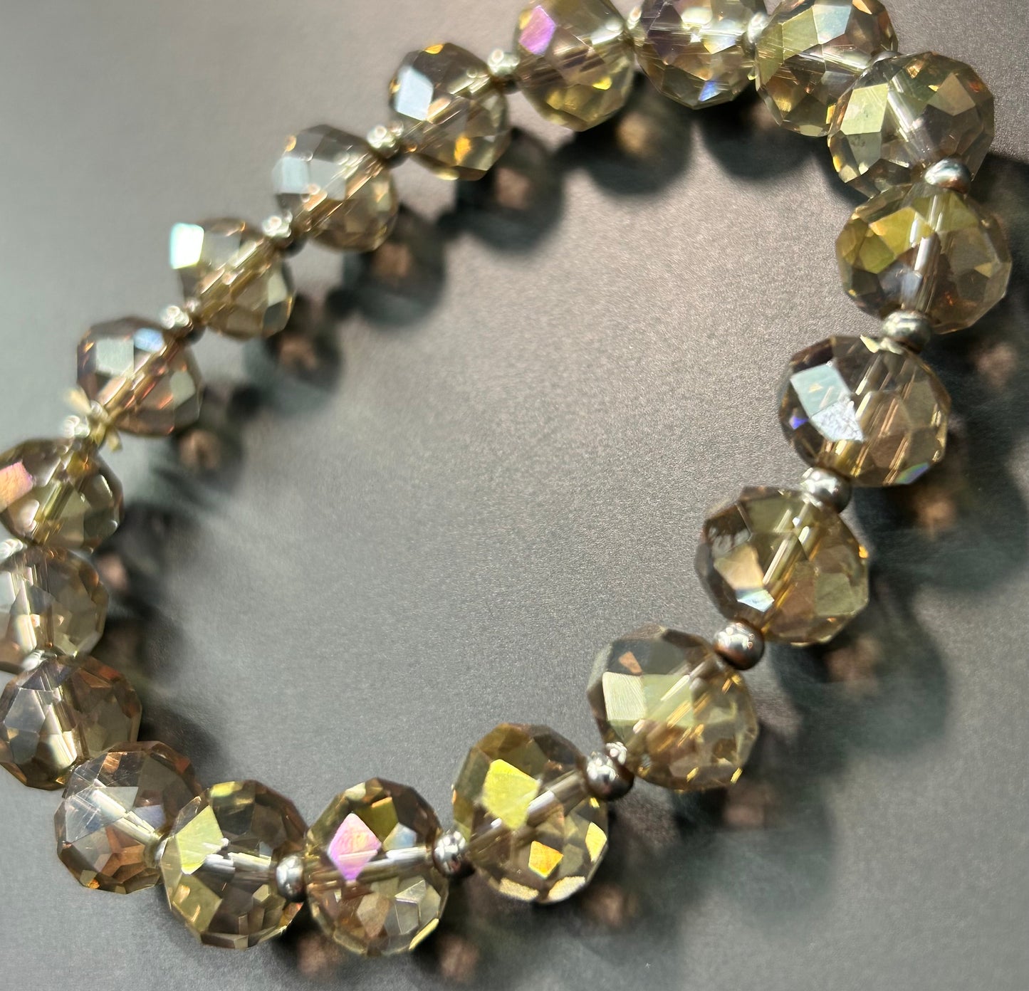 Faceted Glass Bracelet