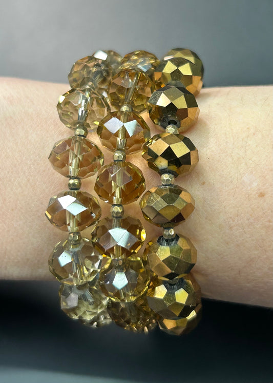 Faceted Glass Bracelet