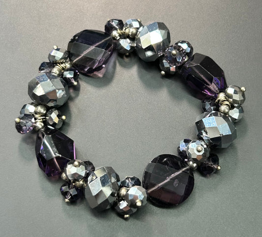 Faceted Glass Bracelet