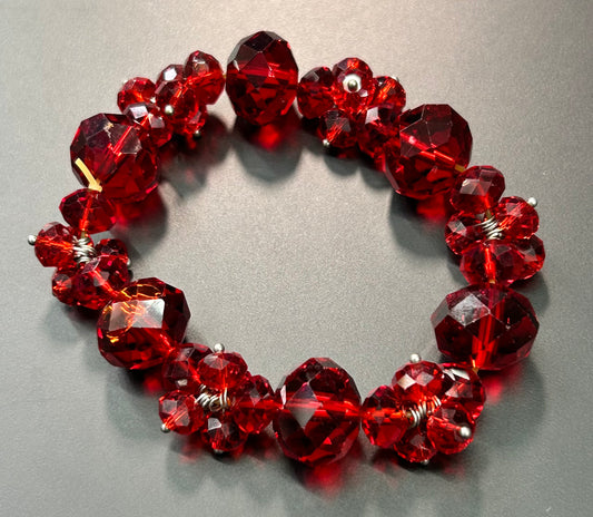 Faceted Glass Bracelet