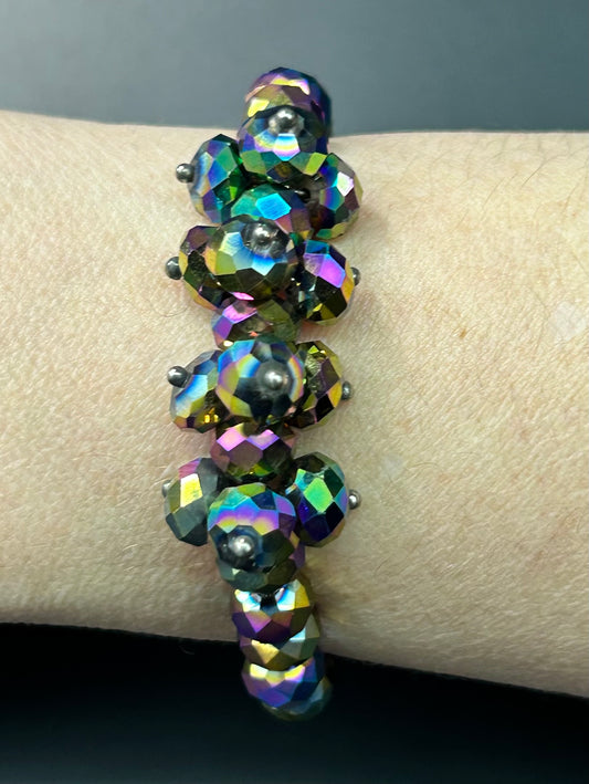 Faceted Glass Bracelet