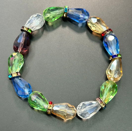 Faceted Glass Bracelet