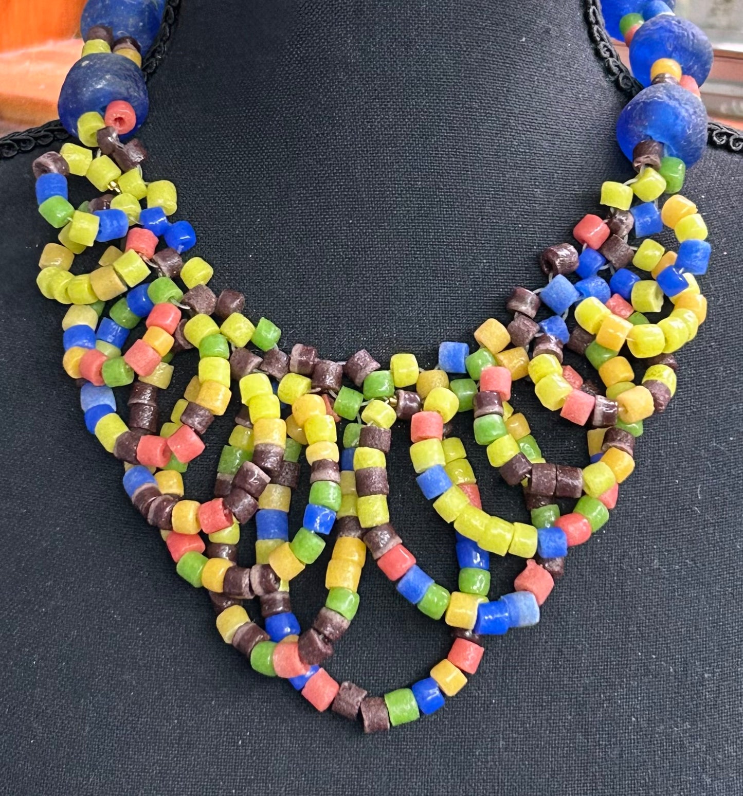 Recycled Glass Bead Necklace