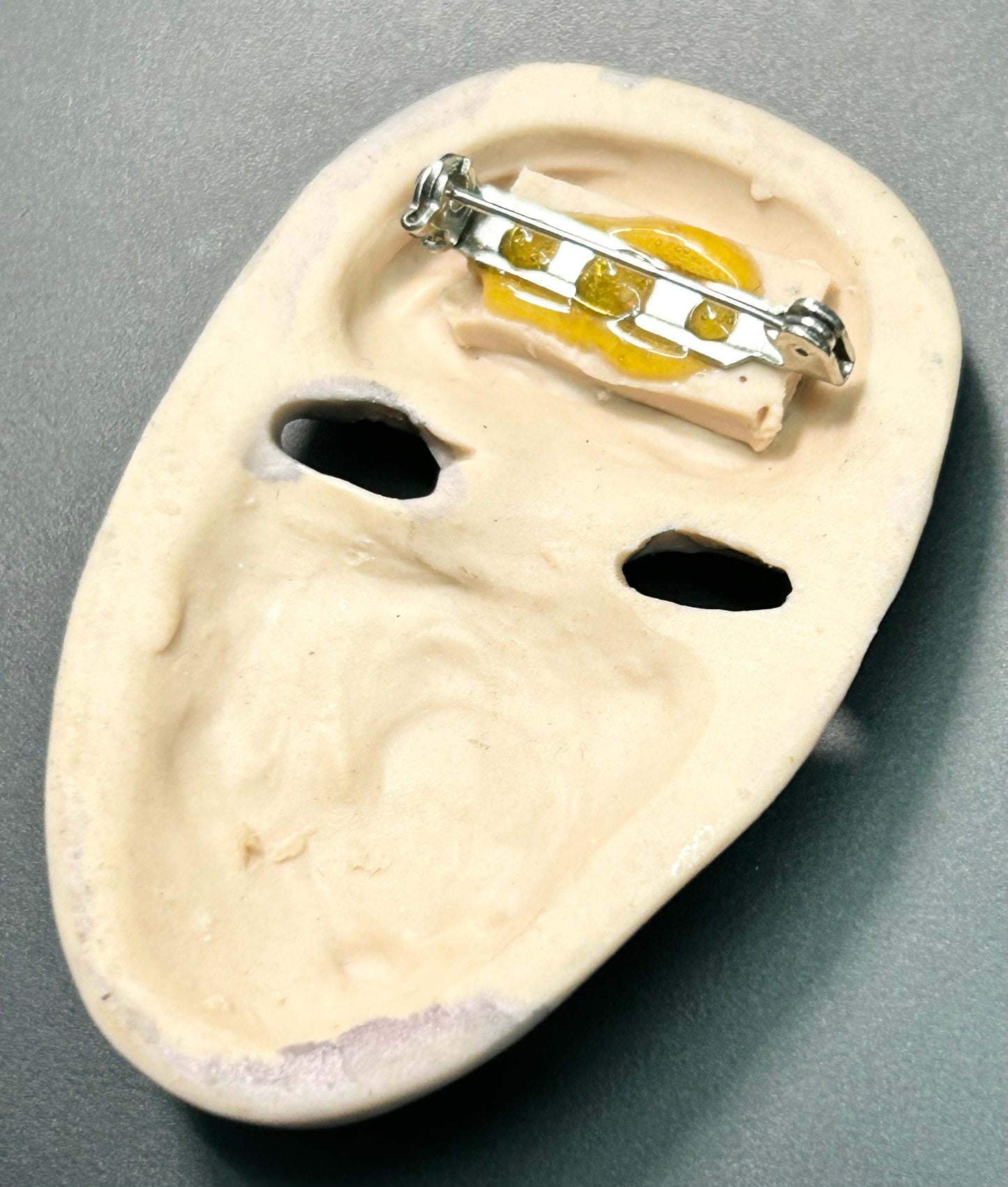 Porcelain Mask Brooch