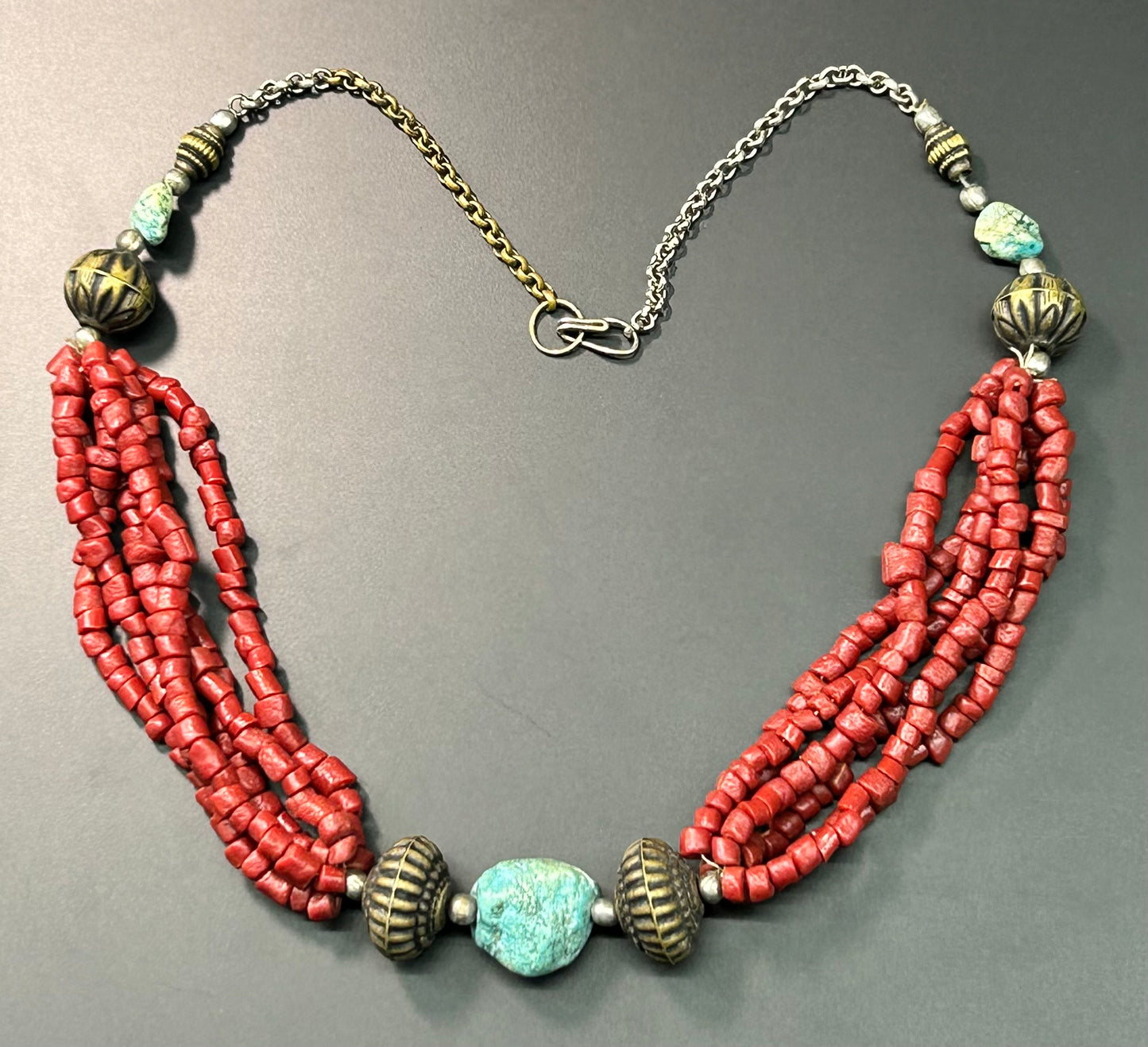 Coral Tribal Necklace