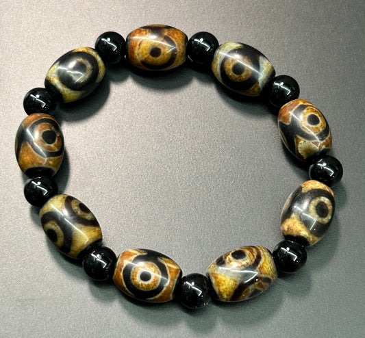 Tibetan 3 Eye Dzi Bracelet