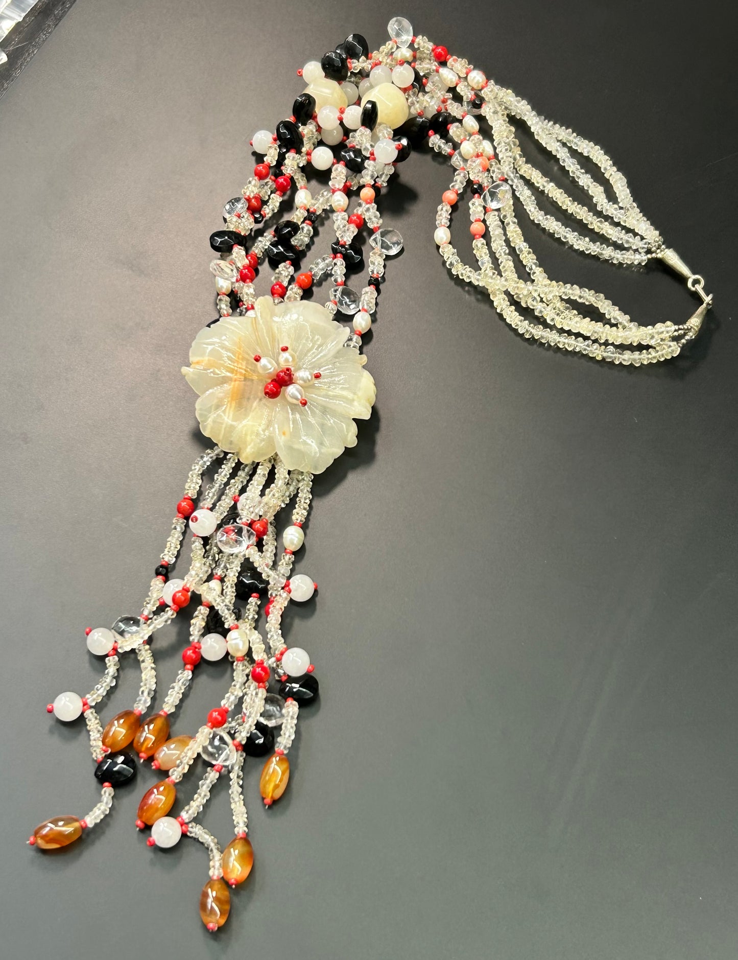 Flower Tassel Necklace