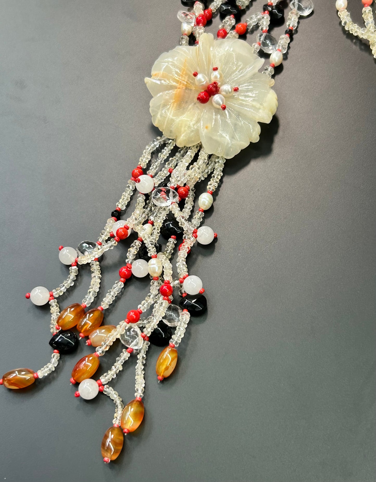 Flower Tassel Necklace