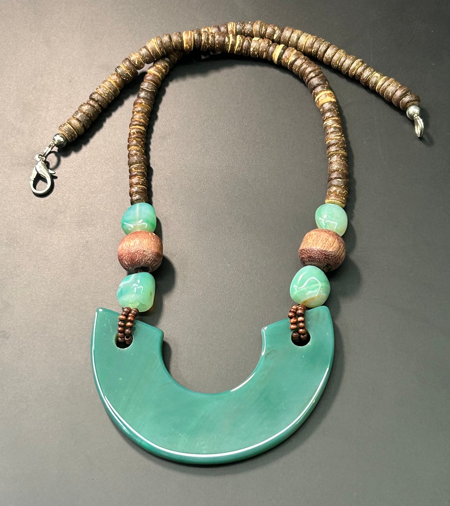 Wood & Agate Necklace