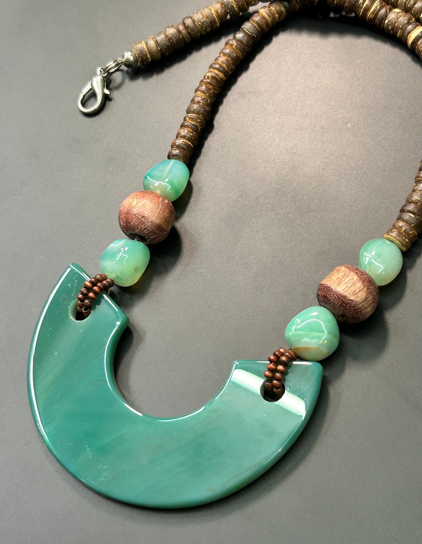 Wood & Agate Necklace