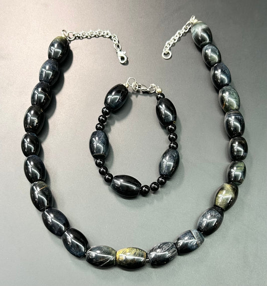 Labradorite Necklace & Bracelet Set