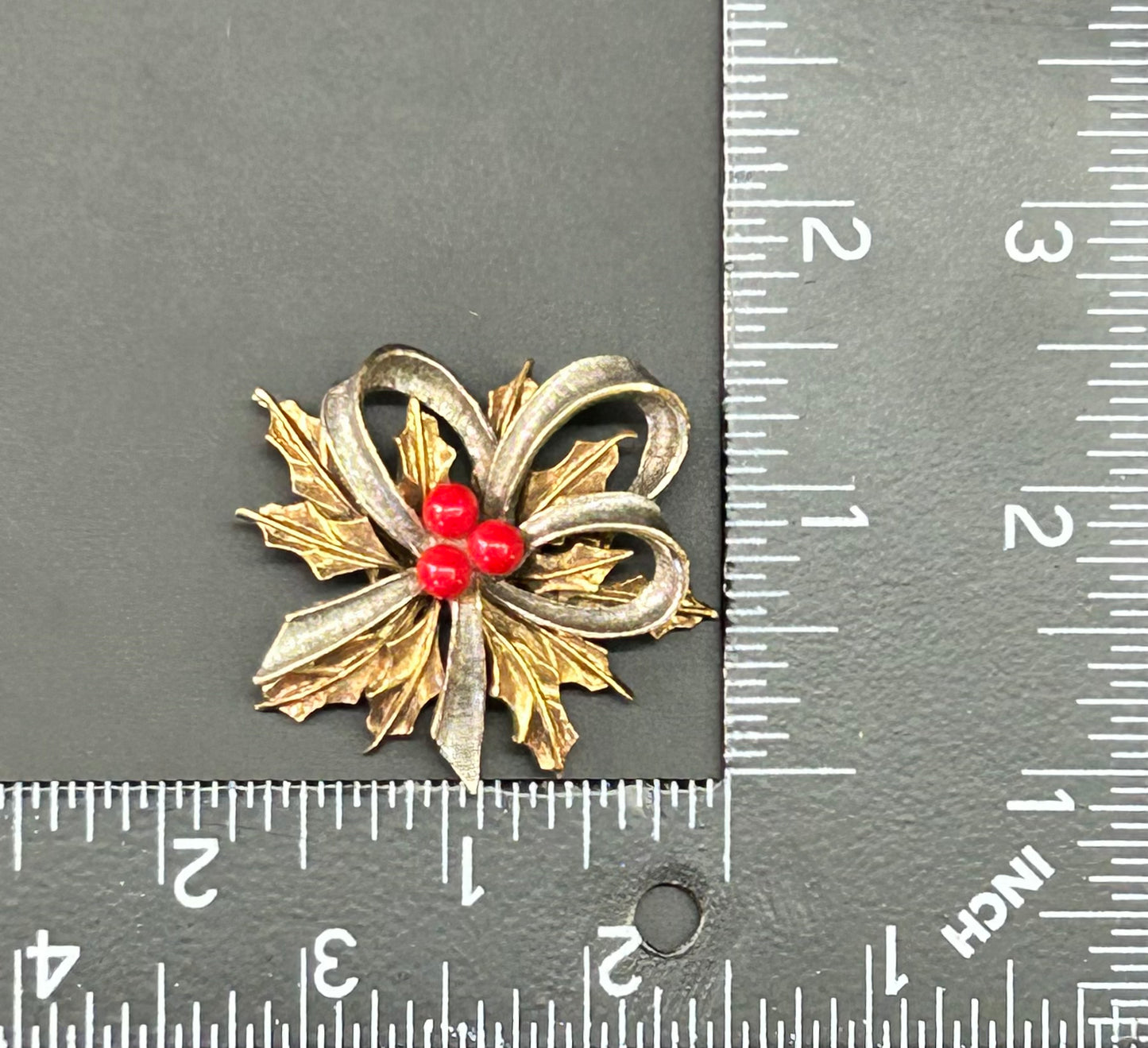 Art Christmas Poinsettia Brooch