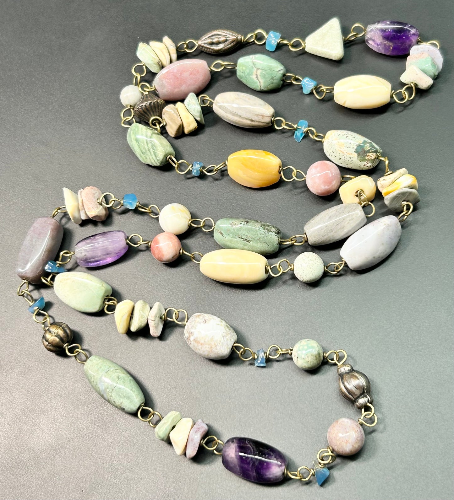 Pastel Colored Stone Necklace