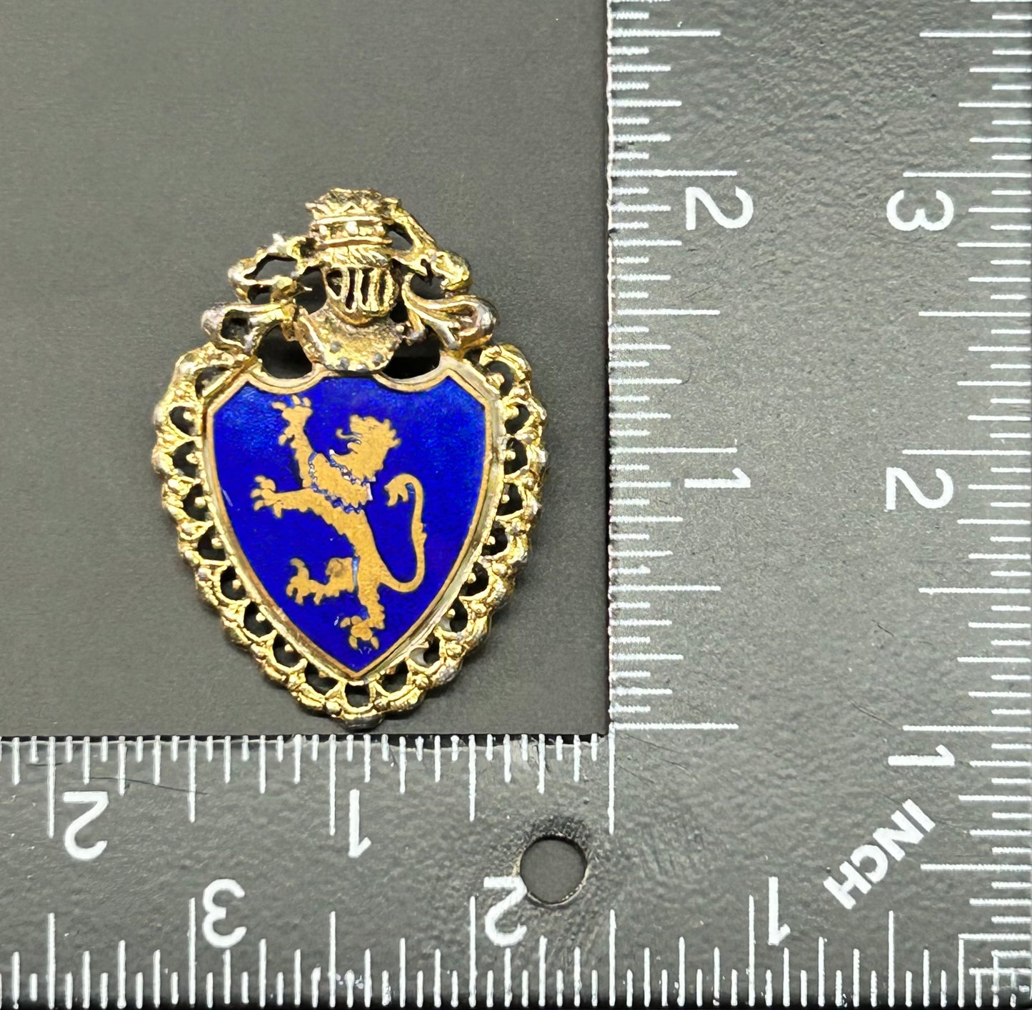 Vintage Heraldic Crest Brooch