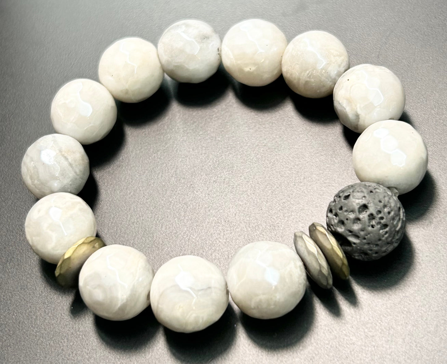 Agate & Lava Bracelet