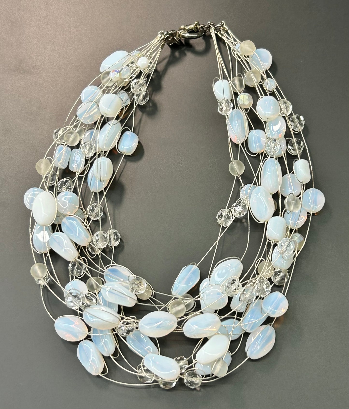 Basia Design Opalite & Glass Necklace