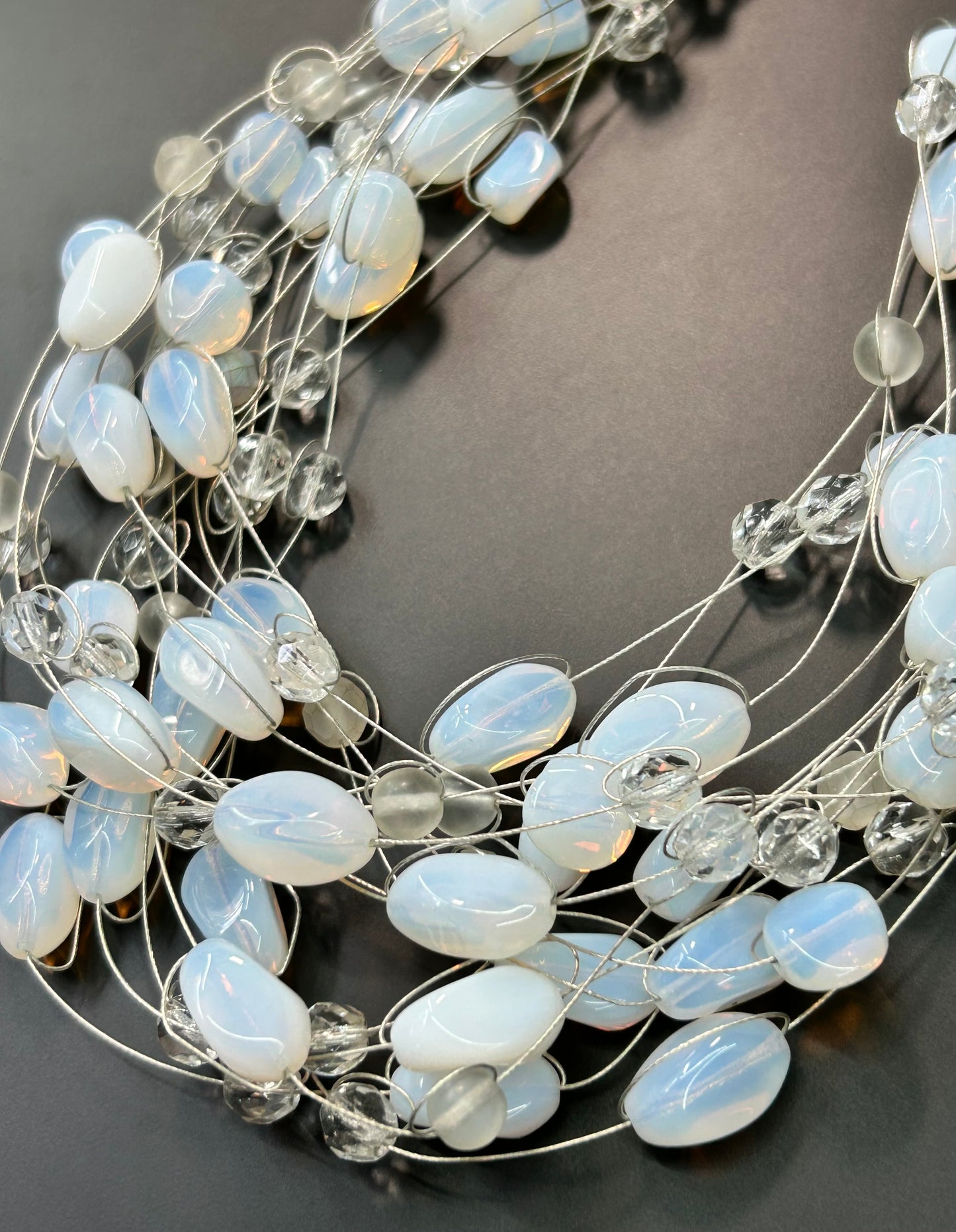 Basia Design Opalite & Glass Necklace