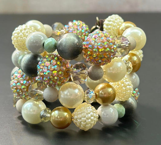 Faux Pearl Wrap Bracelet