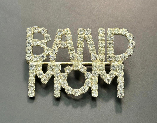 Rhinestone Band Mom Brooch