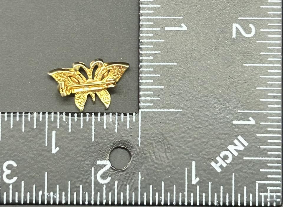 Tiny Rhinestone Butterfly Brooch
