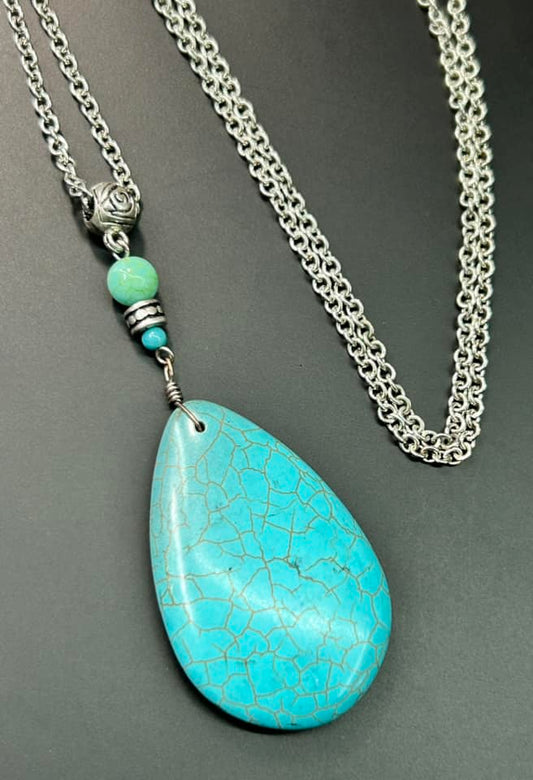Dyed Stone Necklace