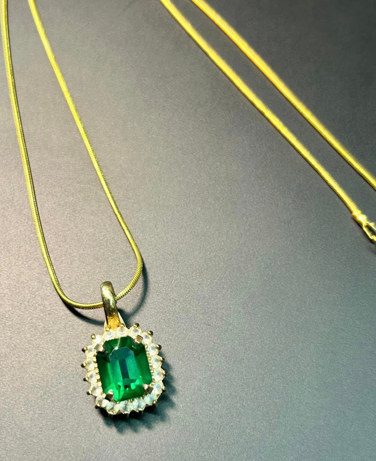 Green CZ Necklace