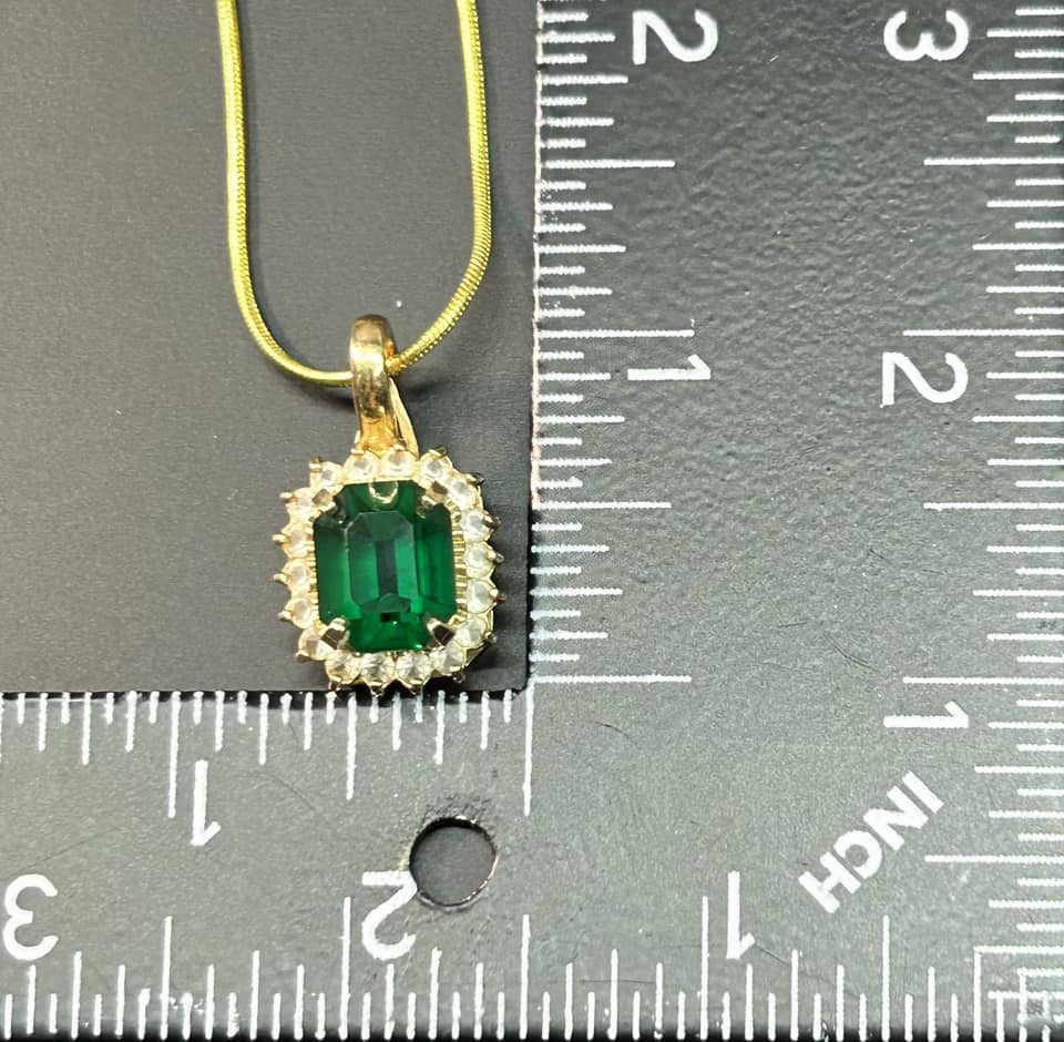 Green CZ Necklace