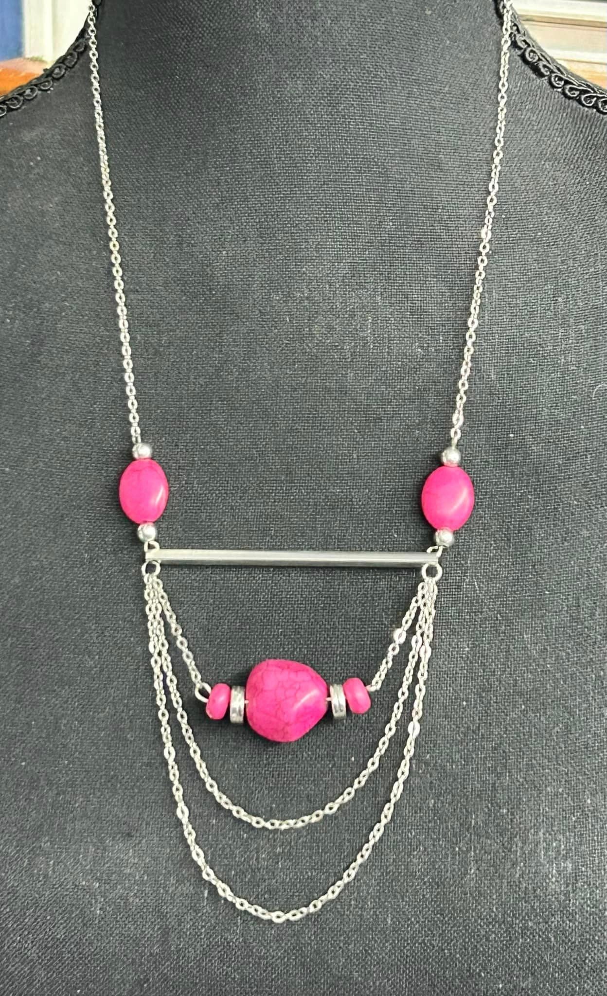 Dyed Stone Necklace