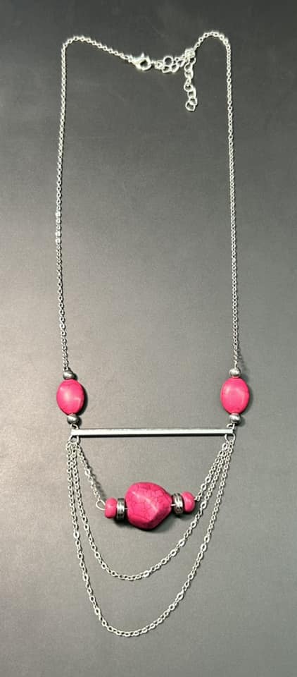 Dyed Stone Necklace