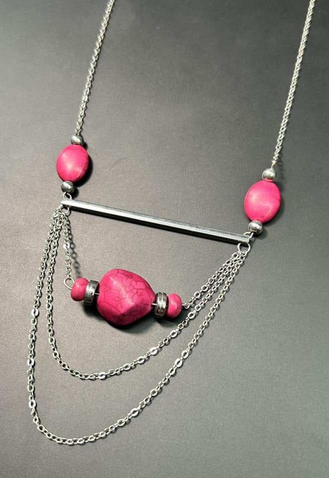 Dyed Stone Necklace