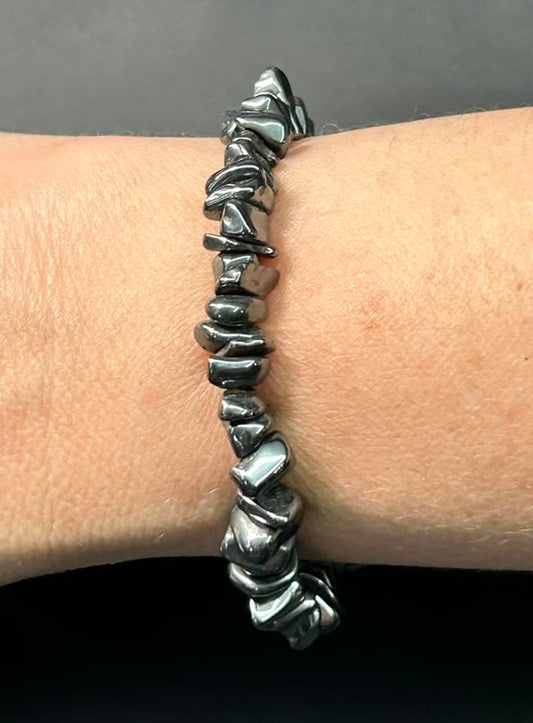 Hematite Chip Bracelet